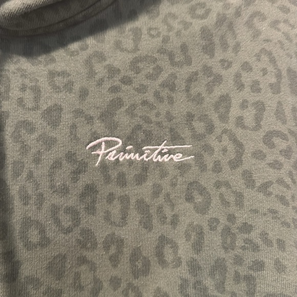 RARE GRAB - Primitive Green Leopard Print Hoodie - Picture 3 of 6